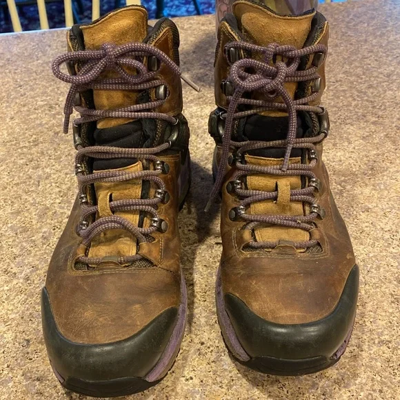 Merrell Gore Tex Crestbound Leather Hiking Boots 11 WITH FLAWS Very Used - Picture 6 of 17